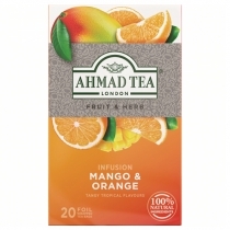 ZĀĻU TĒJA AHMAD MANGO & ORANGE, MAISIŅOS FOLIJA APLOKSNĒS (022873) J